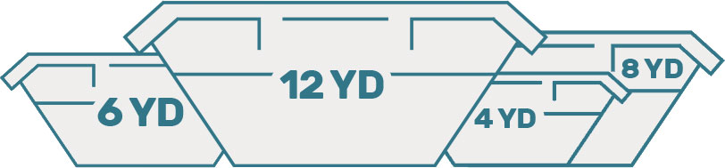 Waste removal crew at work outside a commercial building