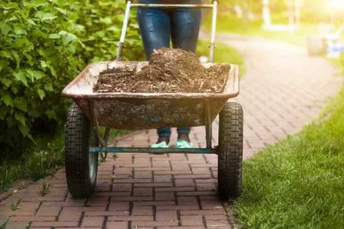 Recycling containers with segregated builders waste