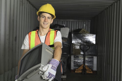 Professional waste removal services at work