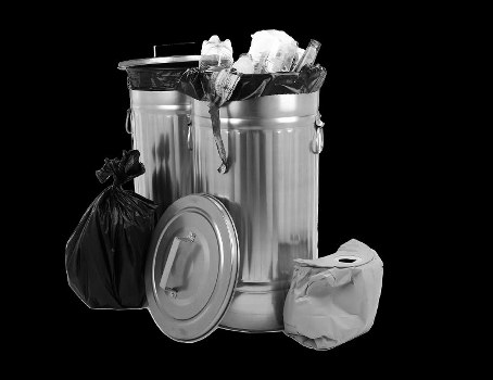 Various types of builders waste including wood and metal