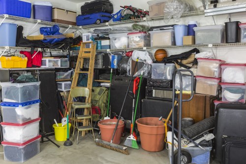 Clutter-free garage after clearance in Hatch End